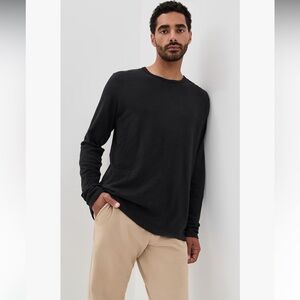 Rag & Bone 100% Cotton Long-Sleeve Men's Shirt Navy Blue Essential Basic Size XL